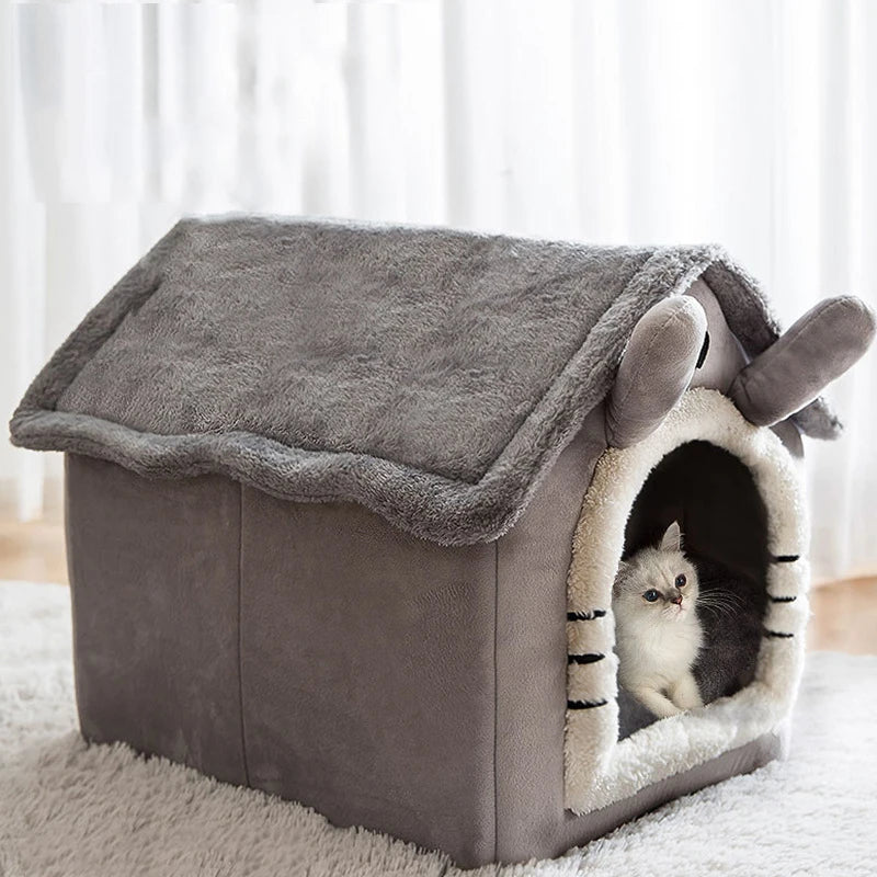 Indoor Warm Pet House with Soft Pet Bed -Tent House Dog/Cat Bed with Removable Cushion Suitable for Small Medium Large Pets