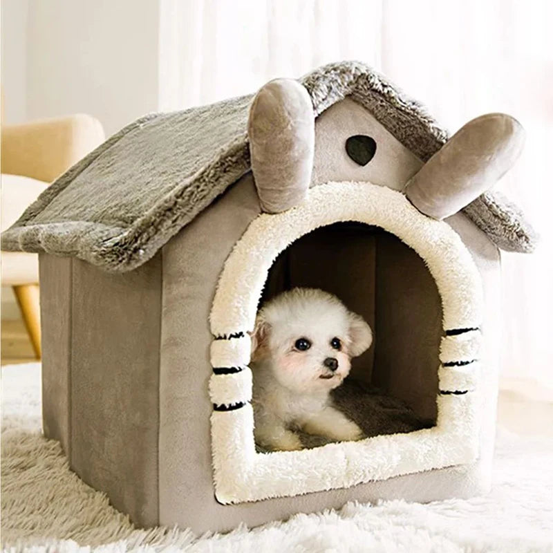 Indoor Warm Pet House with Soft Pet Bed -Tent House Dog/Cat Bed with Removable Cushion Suitable for Small Medium Large Pets