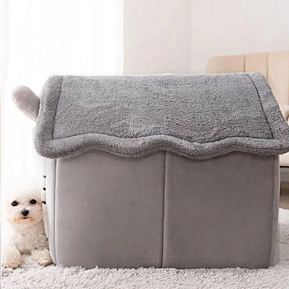 Indoor Warm Pet House with Soft Pet Bed -Tent House Dog/Cat Bed with Removable Cushion Suitable for Small Medium Large Pets