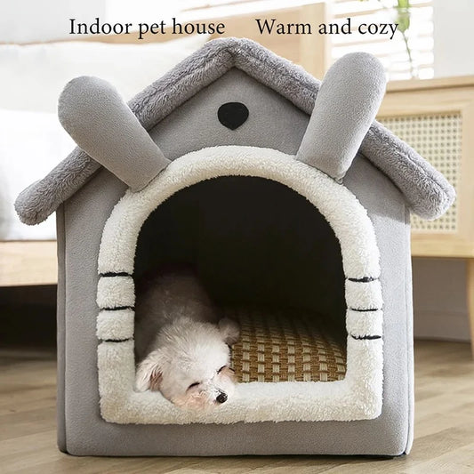 Indoor Warm Pet House with Soft Pet Bed -Tent House Dog/Cat Bed with Removable Cushion Suitable for Small Medium Large Pets