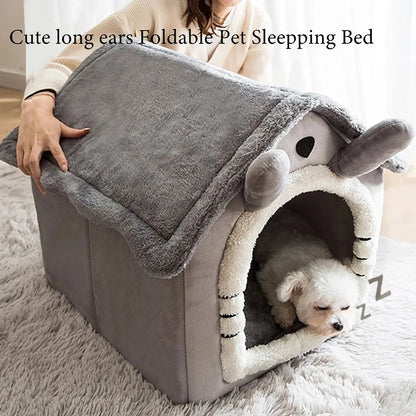 Indoor Warm Pet House with Soft Pet Bed -Tent House Dog/Cat Bed with Removable Cushion Suitable for Small Medium Large Pets