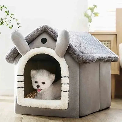Indoor Warm Pet House with Soft Pet Bed -Tent House Dog/Cat Bed with Removable Cushion Suitable for Small Medium Large Pets
